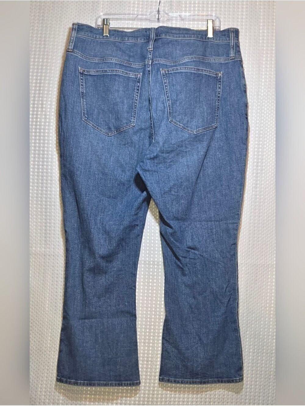 J.Crew Mid-Rise Flare Crop Jeans Size 34 Medium Wash Denim Cropped Wide Leg - Picture 8 of 14